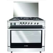 Fresh Matrix Cooker, 90 × 60 cm, 5 burners, Full Safety, cast iron holders, Touch Digital Display, stainless