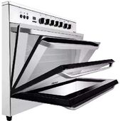 Fresh Modena Cooker, 90 × 60 cm, 5 Burners, Full Safety , Cast Iron Holders, Stainless, 11744