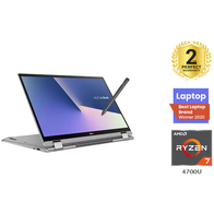 Zenbook Flip 15 Laptop UM562IQ-EZ007T,Asus AMD R7-4700U, 16GB RAM, 1TB M2 SSD, NVIDIA MX350 2GB, 15.6" FHD Touch Display, Windows 10, Silver