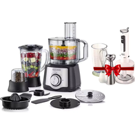 محضرة طعام كهربائية بلاك اند ديكر 600 وات، أسود FX650 + (هدية هاند بلندر بلاك ديكر 400 وات SB4000)