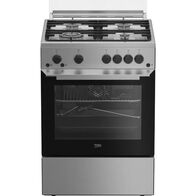 Beko Gas Cooker, 4 Burners, 60 cm, FSHT61111GX - Silver
