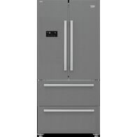 Beko Bottom Mount Freezer Refrigerator 539 Liters 2 Doors &2 Drawers Silver With ProSmart Inverter Compressor GNE60500X