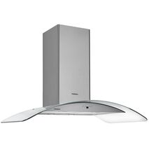Tornado Built-In Cooker Hood Pyramid Curved Glass, 60 cm, 3 Speeds, Chimney, Stainless, HOS-D60ESU-S