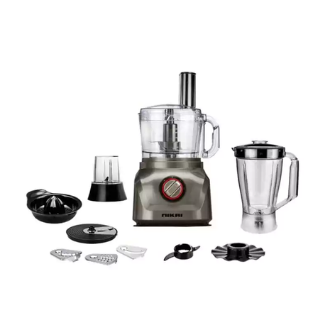 Nikai Food Processor 1500 Watt, Multi function, Silver WFP-99WG