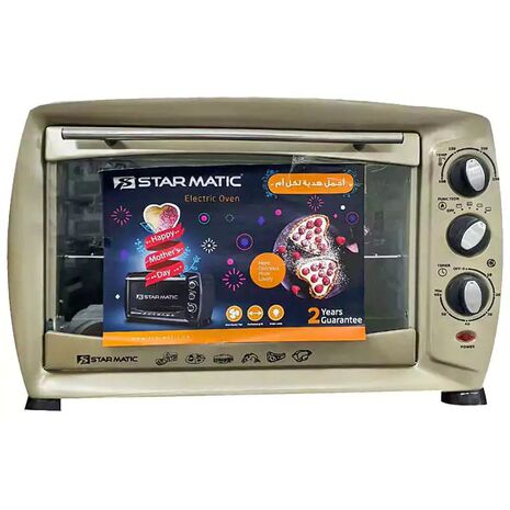 Star Matic Electric Oven 45 Liter With Fan& Grill, 2000 watt, Gold CS-4502D