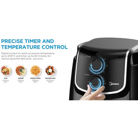 Air Fryer Midea - Mechanical - 4L -MF-TN40D2 Black