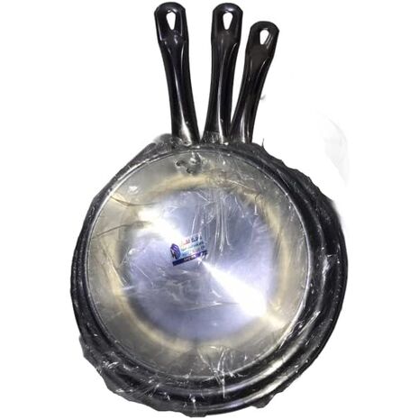 Aluminum Hand Stainless Steel Pan 3 Pan Set 22cm 24cm 26cm