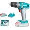 TOTAL Lithium-Ion cordless drill 20V 2A Mechanical 2-speed gear 45NM Spindle lock function - TDLI200518
