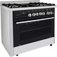 Fresh Professional Grillo Cooker, 90 × 60 cm, 4 burners Gas & 1 Electricity, Safety Function, Cast Iron Holders, Stainless