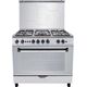 Fresh Galaxy Cooker, 90 x 60 cm, 5 Burners, Cast Iron, Stainless