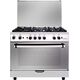 Fresh High Cast Cooker, 90 x 60 cm, 5 Burners, Cast Iron, Stainless