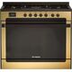 Fresh Matrix Gold Cooker, 90 x 60 cm, 5 Burners, Safety Function, Cast Iron, Black, 9705