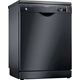 Bosch Dishwasher 12 Place Settings, 60 cm, 5 Programs, Digital, Black, SMS25AB00G