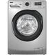 Zanussi Automatic Washing Machine, Digital Multi Program, TC4, 7 KG, 1200 RPM, Silver, Motor Universal, Black Door - ZWF7240SB5